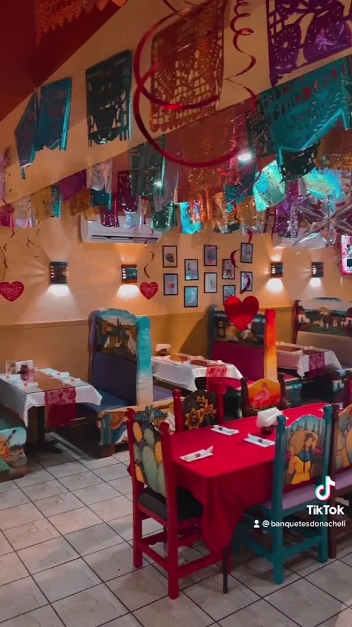 Mexican dishes arranged on white plates.