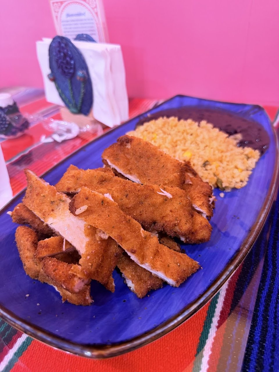 Breaded Chicken with Rice